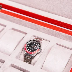 RAPPORT – Brompton Eight Watch Box in Red Leather L267