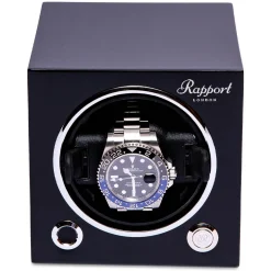 Rapport | Evo Cube Single Watch Winder Black | EVO40