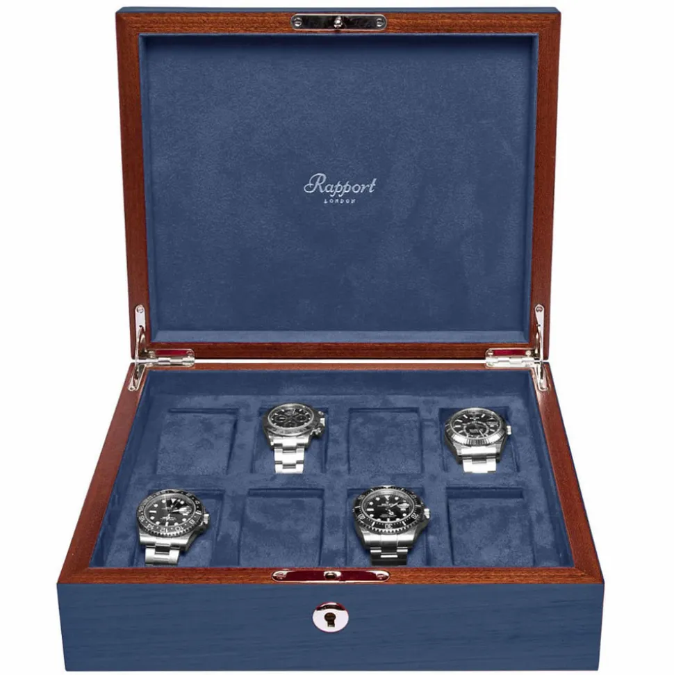 Rapport | Heritage Eight Watch Collector Box in Blue | L403