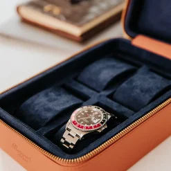 Rapport | Hyde Park Four Watch Zip Case Tan | D272