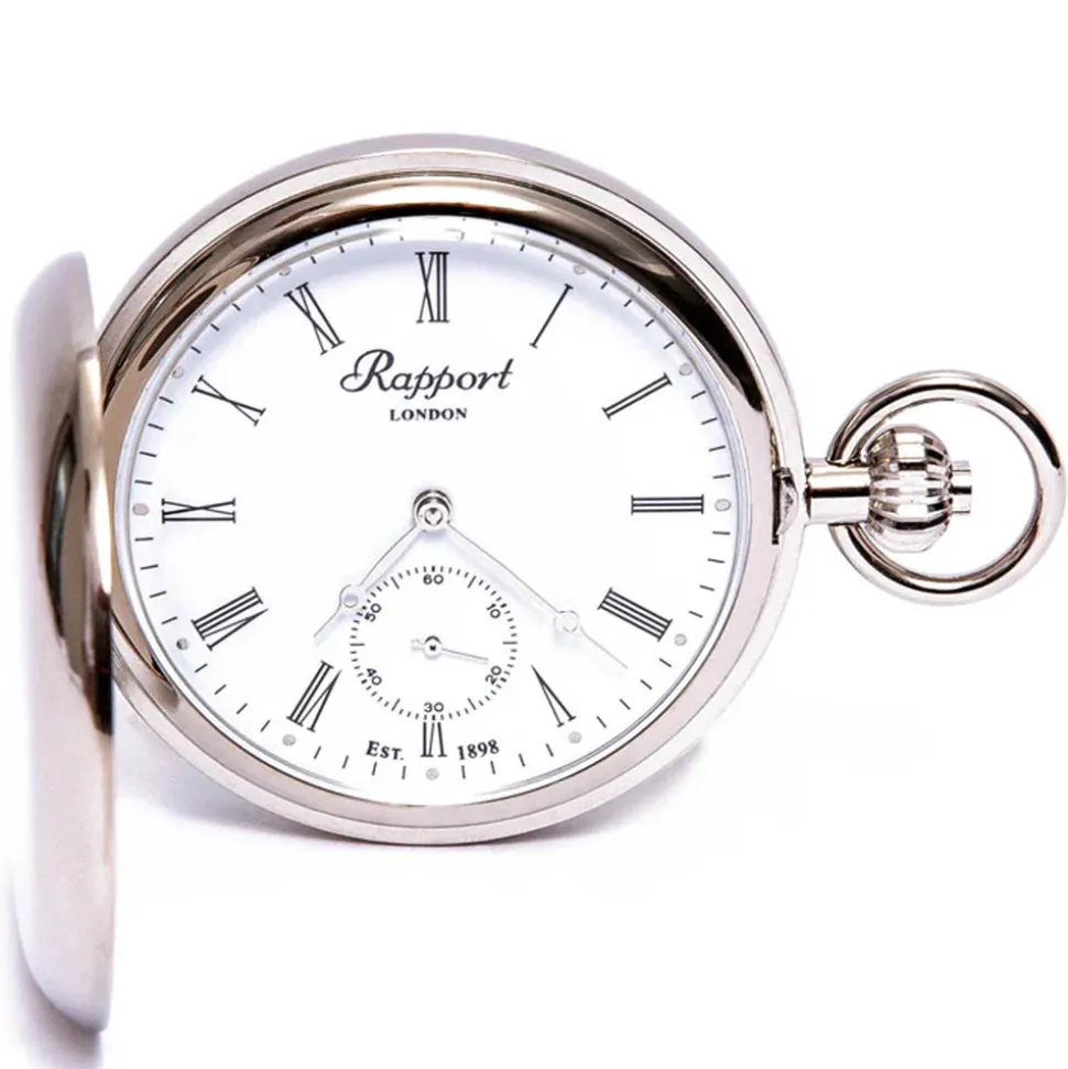 Rapport | Mechanical Double Hunter Pocket Watch Silver | PW61