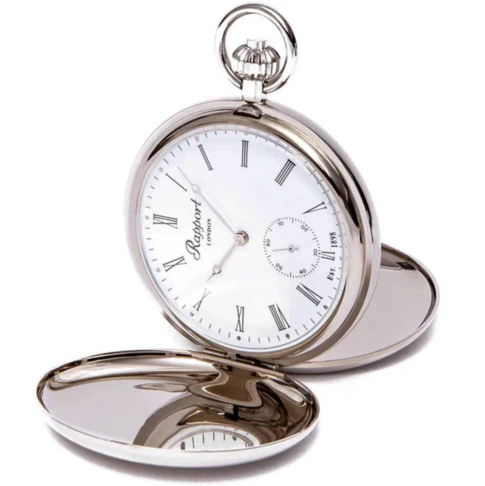 Rapport | Mechanical Double Hunter Pocket Watch Silver | PW61