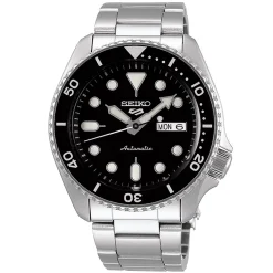 Seiko | Seiko 5 Sports Black Dial Automatic Bracelet Watch | SRPD55K1