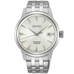 SEIKO PRESAGE – ‘The Martini’ Cocktail Time Silver Dial Watch SRPG23J1