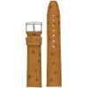 TODD Tan Ostrich Grain Leather Watch Strap WH101