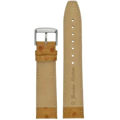 TODD Tan Ostrich Grain Leather Watch Strap WH101