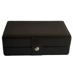UNDERWOOD – Black Leather Triple Watch Storage Box UN/209CALFBLACK