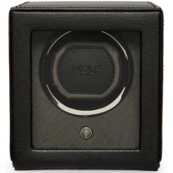 WOLF – Cub Black Pebble Watch Winder With Cover 461103