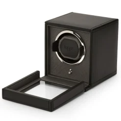 WOLF – Cub Black Pebble Watch Winder With Cover 461103