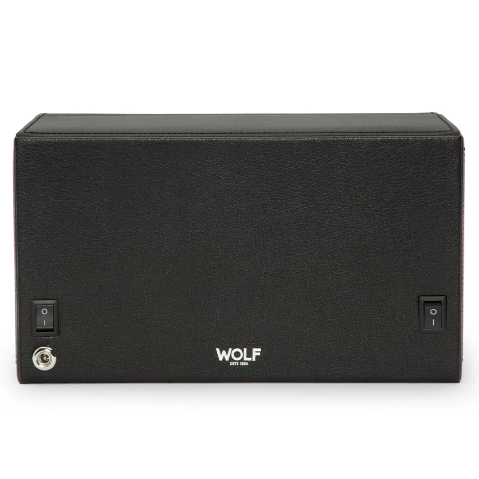 WOLF – Cub Double Watch Winder Black With Cover 461203
