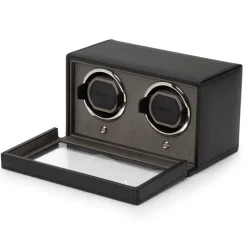 WOLF – Cub Double Watch Winder Black With Cover 461203
