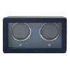 WOLF | Cub Navy Double Watch Winder With Cover | 461217