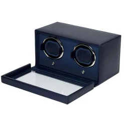 WOLF | Cub Navy Double Watch Winder With Cover | 461217