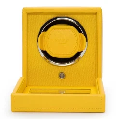WOLF | Cub Yellow Single Watch Winder With Cover | 461192