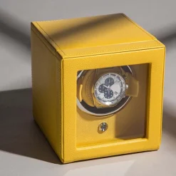 WOLF | Cub Yellow Single Watch Winder With Cover | 461192