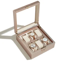 WOLF – Palermo 6 Piece Watch Storage Box in Rose Gold 213816