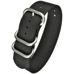 ZULU Black Watch Strap Nylon Heavy Duty Buckle ZU1