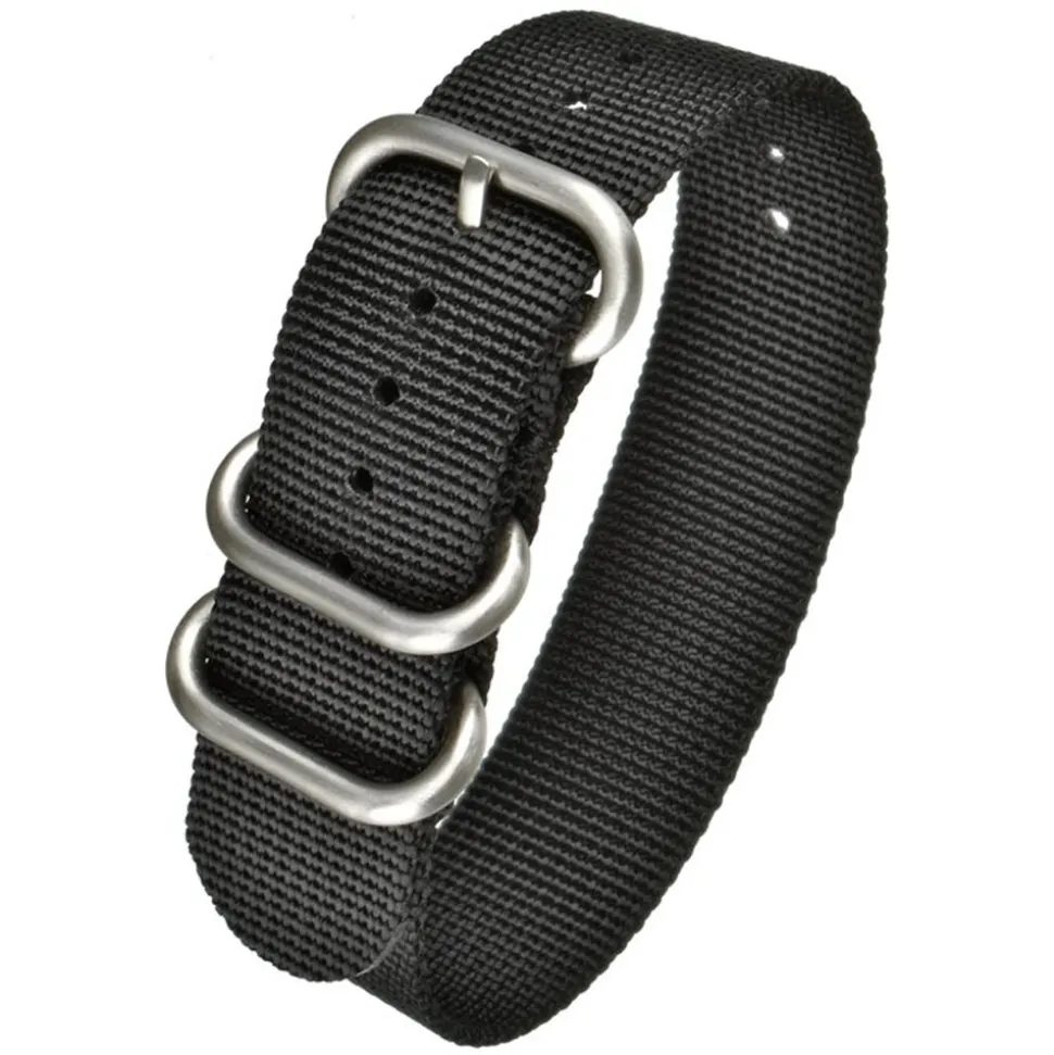 ZULU Black Watch Strap Nylon Heavy Duty Buckle ZU1